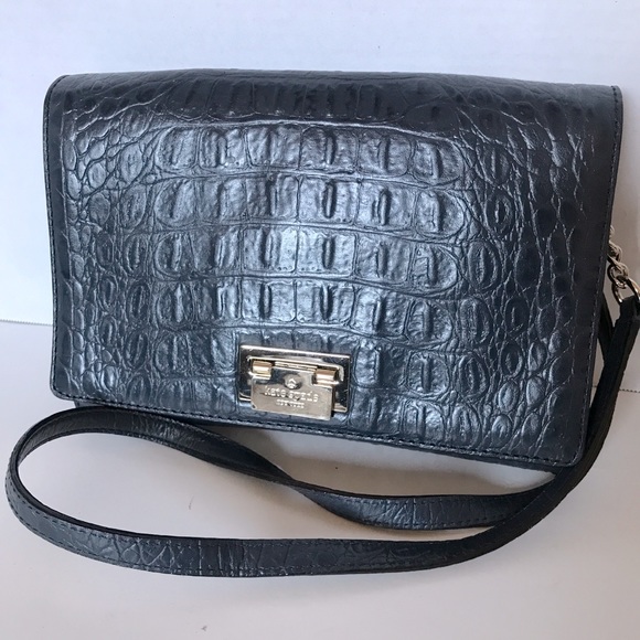 Kate spade croc embossed crossbody bag